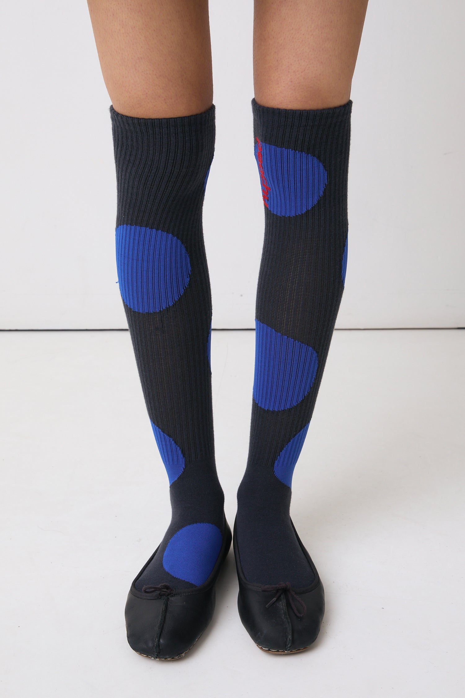 Polka Dot Socks, Blue / Black