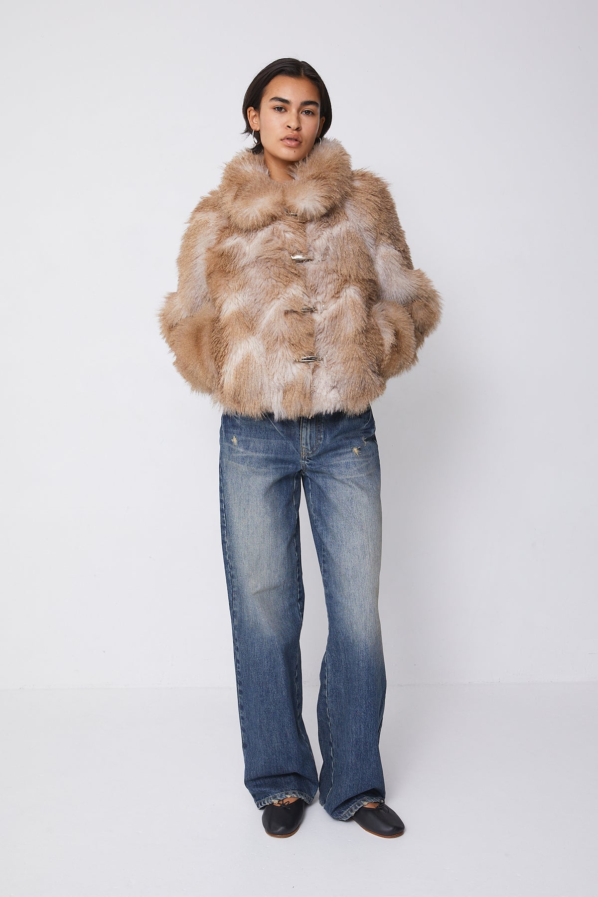 Phil Faux Fur Coat, Blonde