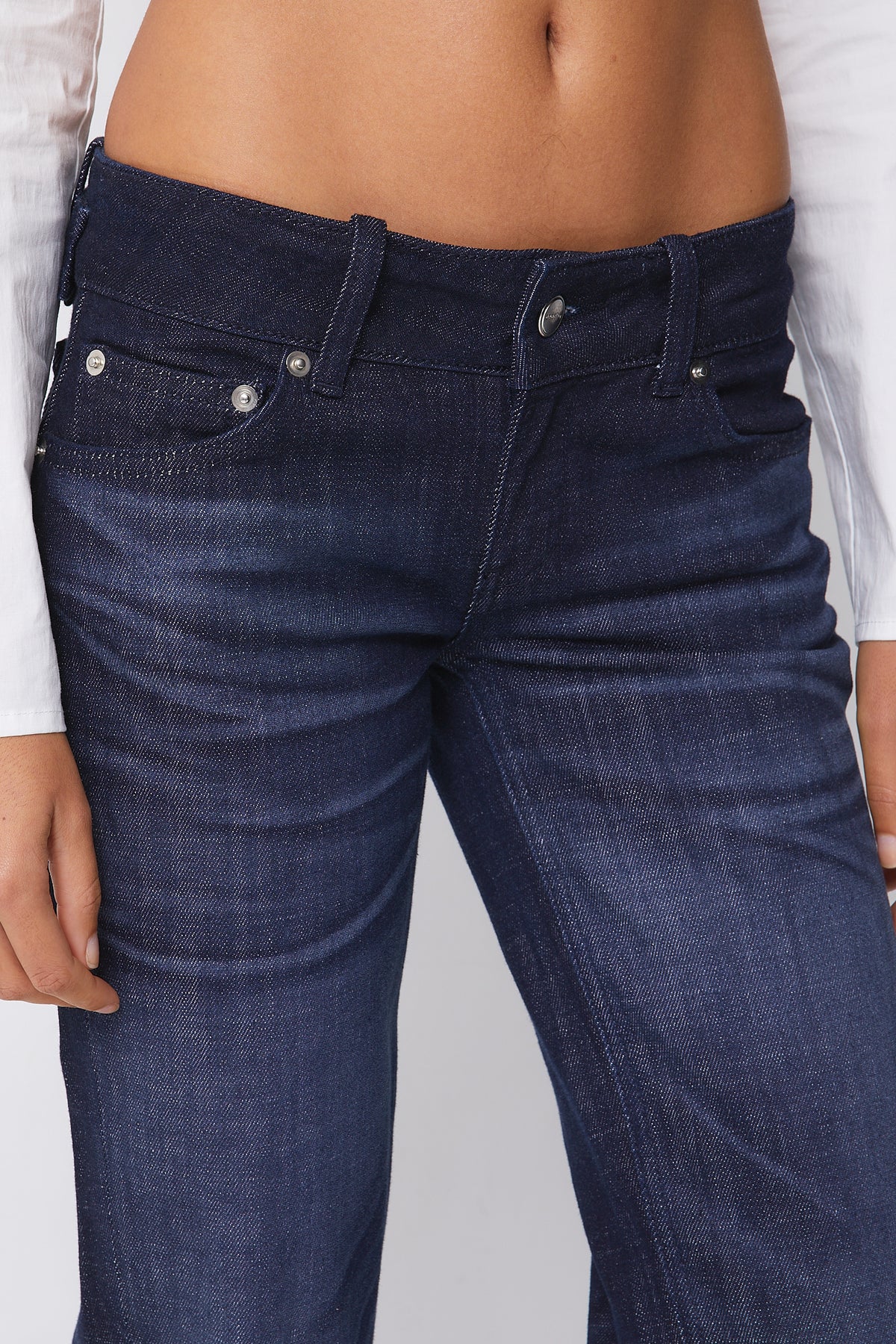 Ruby Low Rise Jeans, Raw Fade