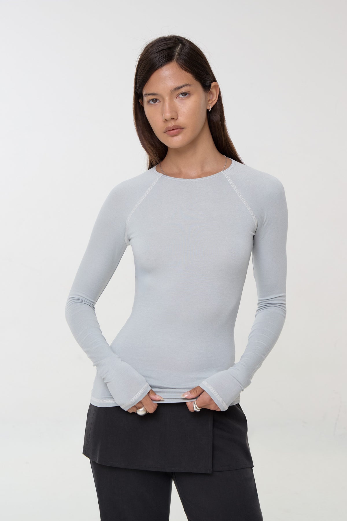 Susie Perfect Base Longsleeve, Grey Marl