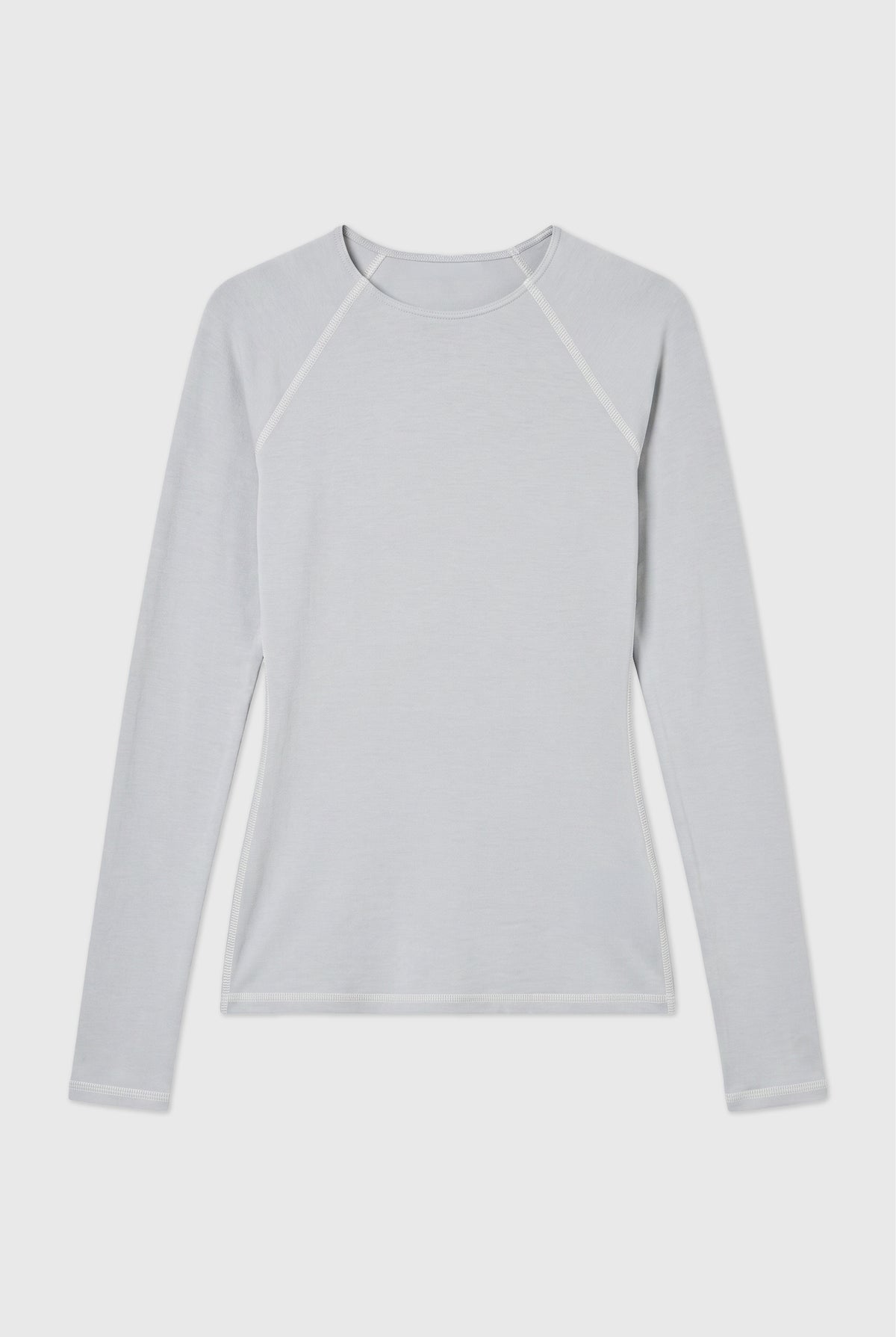 Susie Perfect Base Long Sleeve Top, Grey Marl
