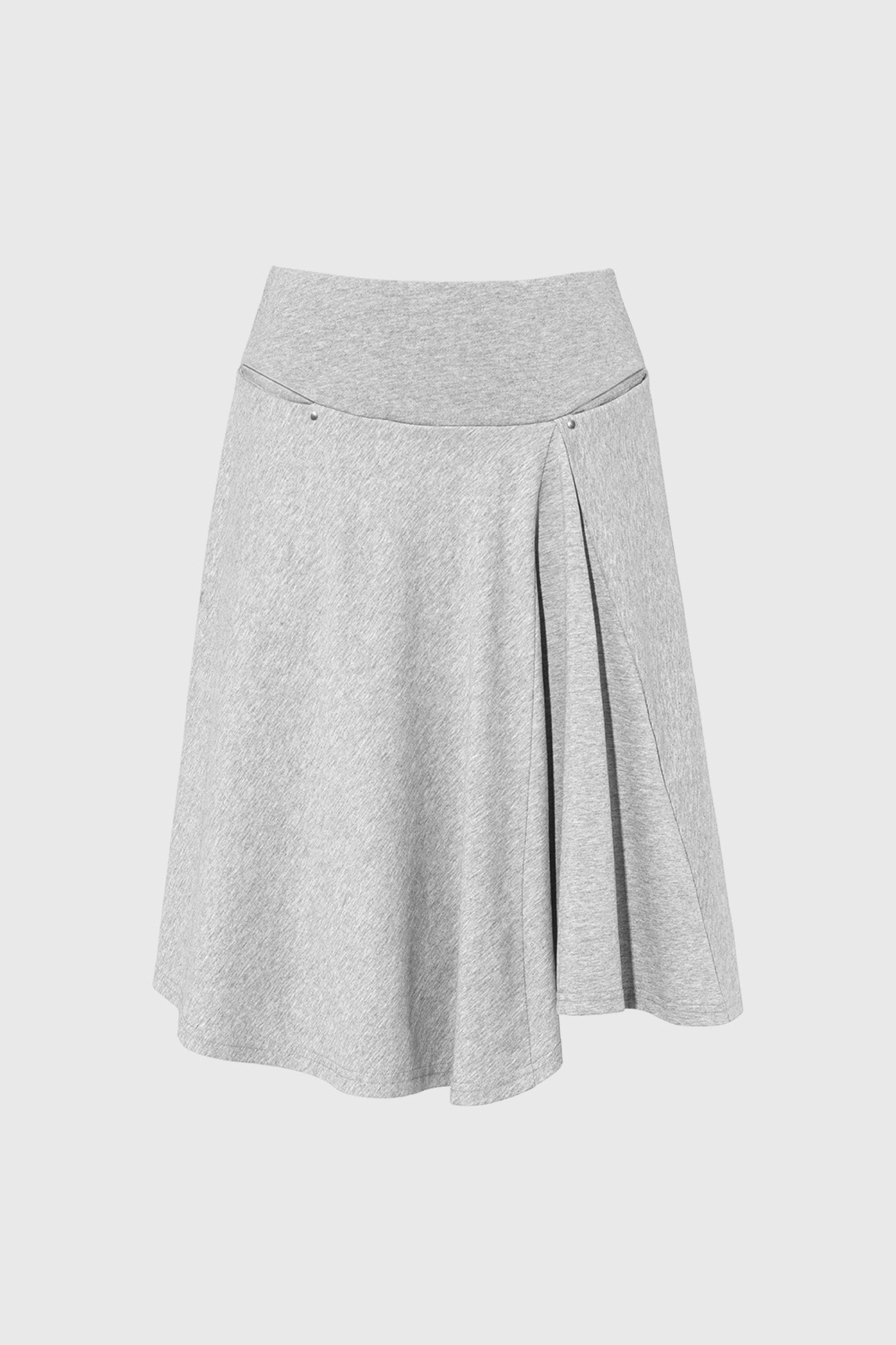 Joni Midi Skirt, Grey Marl