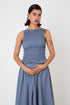 The Deba Top, Denim Blue - Peachy Den