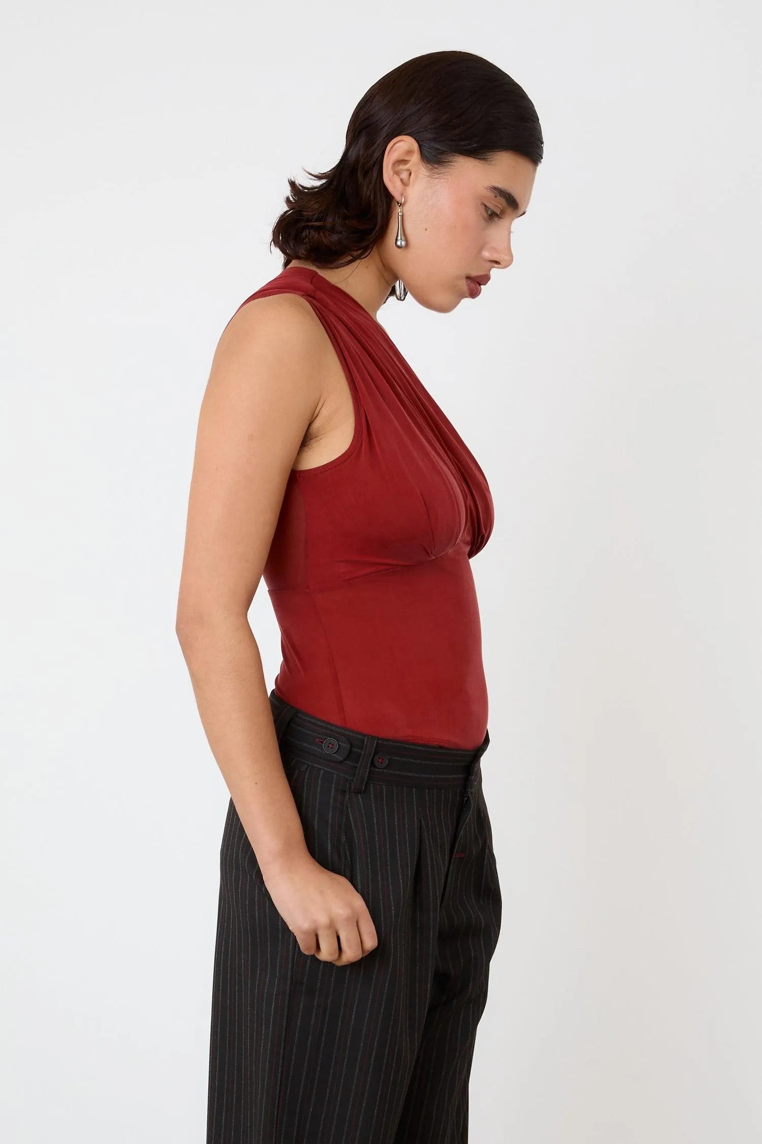 The Kylie Asymmetric Top, Redsandstone - Peachy Den