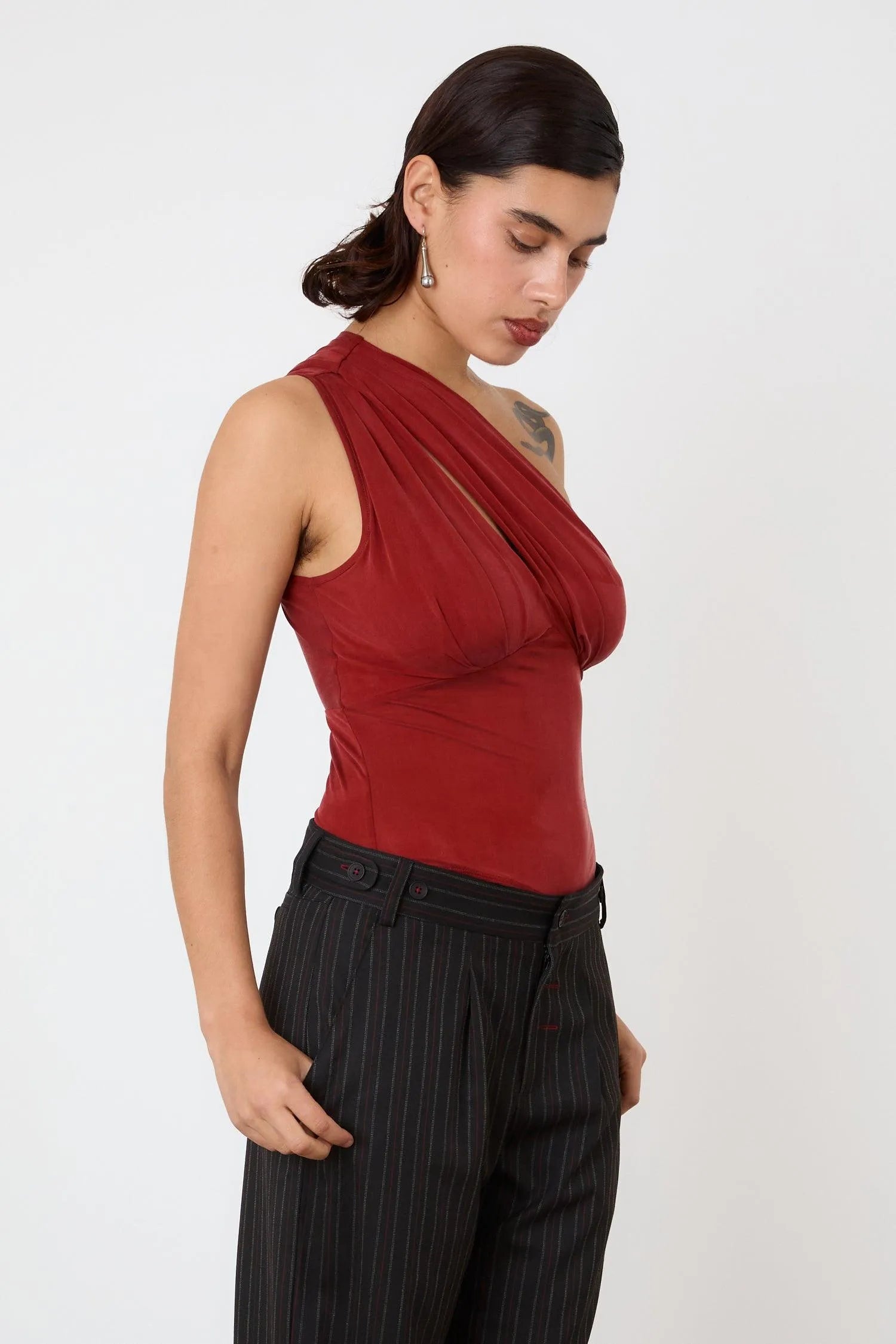 The Kylie Asymmetric Top, Redsandstone - Peachy Den