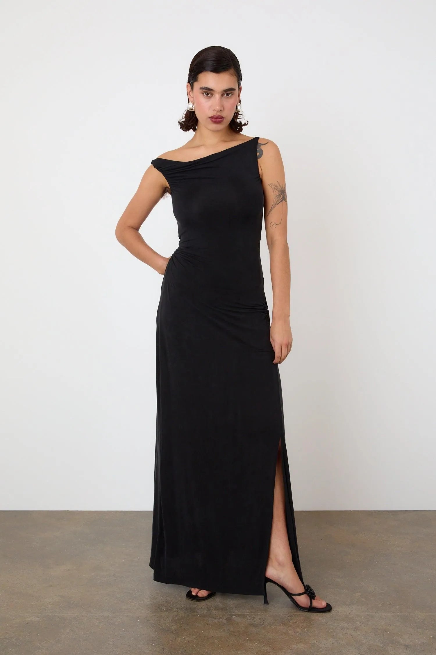 The Kylie Maxi Dress, Graphite - Peachy Den