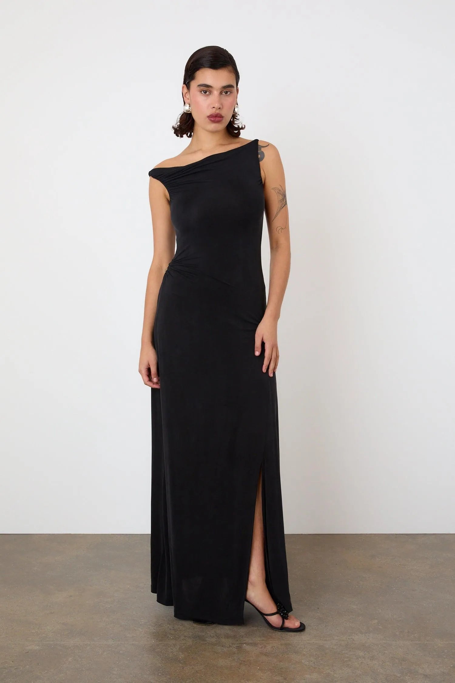 The Kylie Maxi Dress, Graphite - Peachy Den