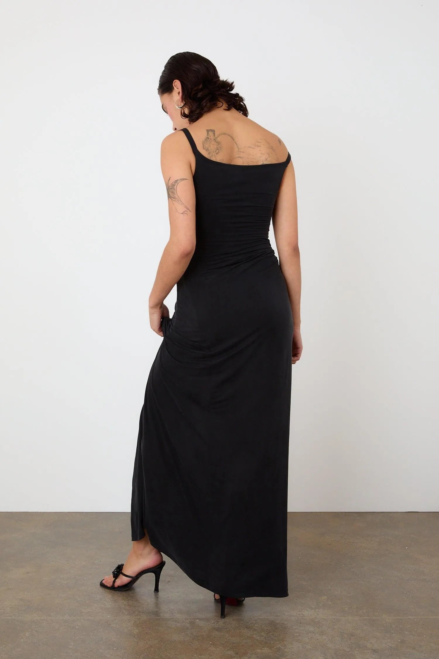 The Kylie Maxi Dress, Graphite - Peachy Den