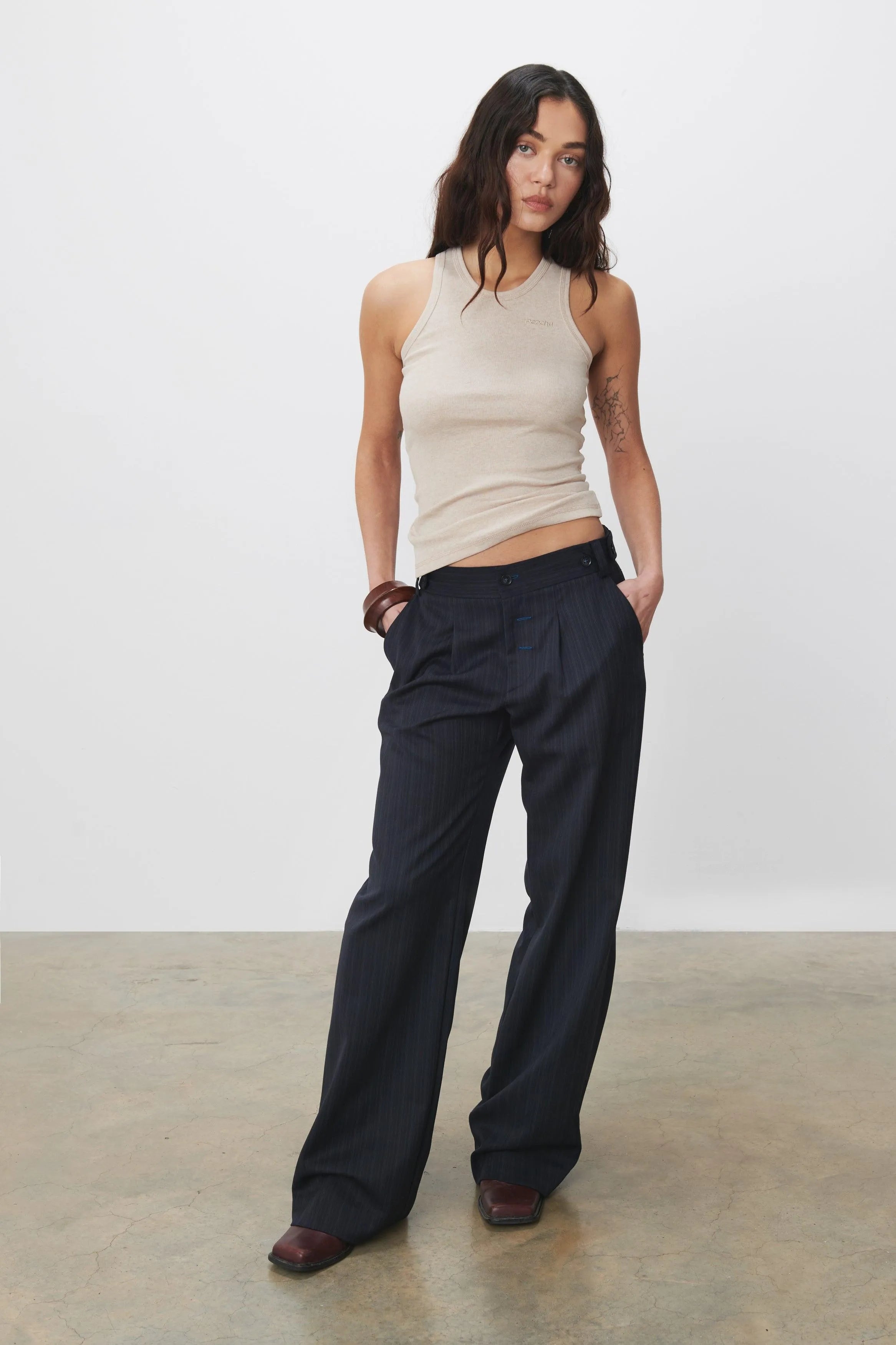 The Lennox Trousers, Blueprint - Peachy Den