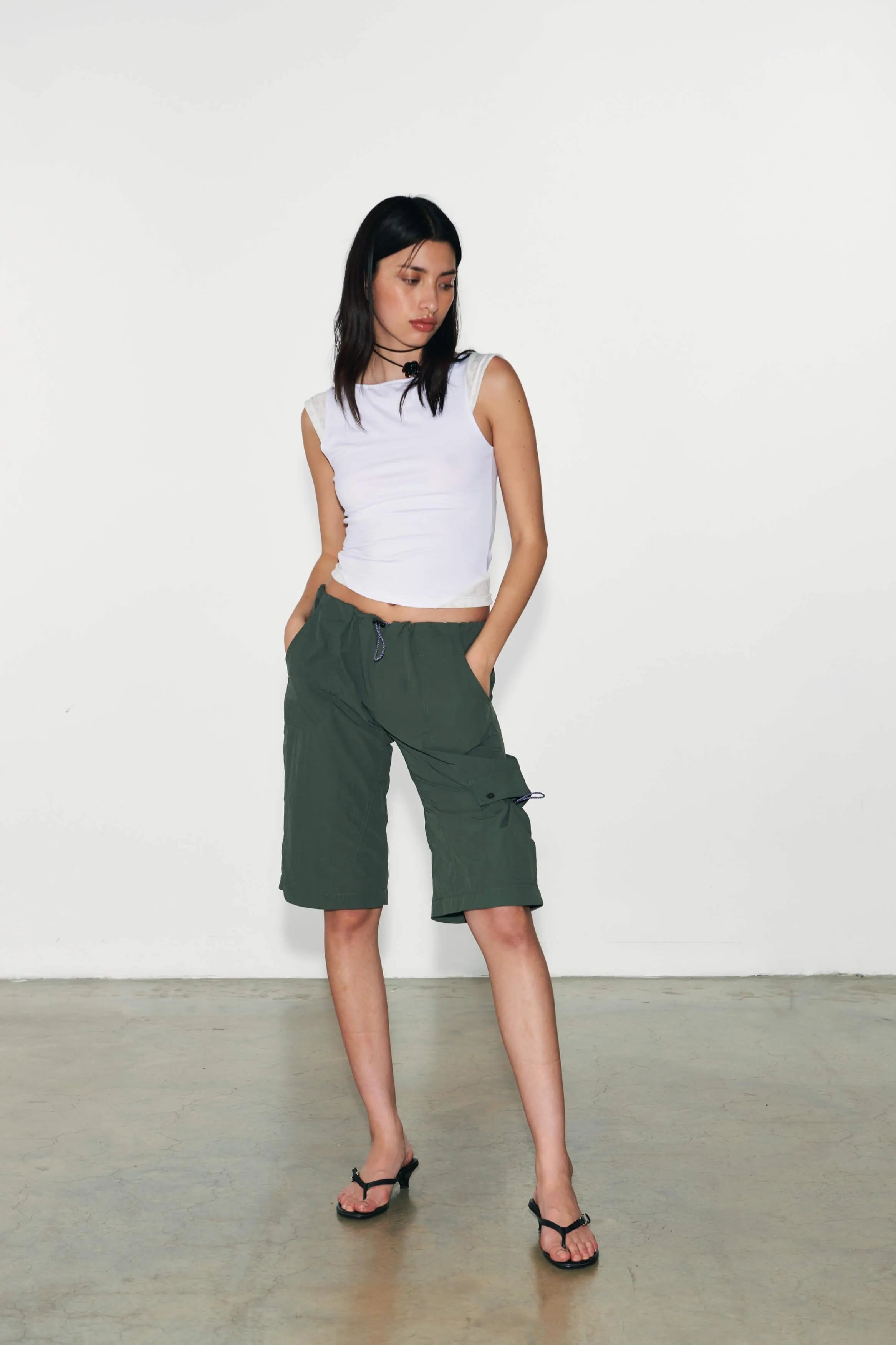 The Mimi Shorts, Slate Green - Peachy Den